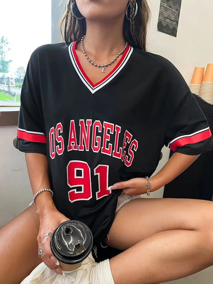 T-shirt oversize "los angeles"