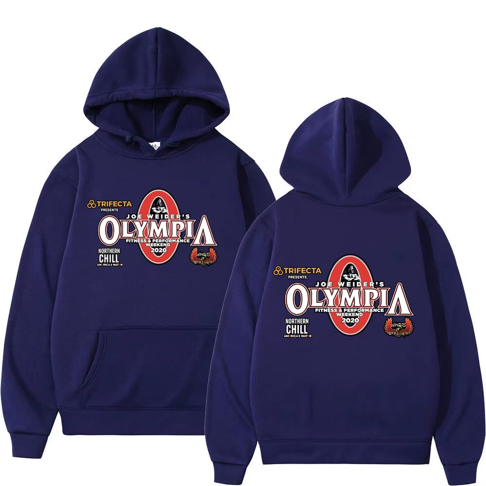 Olympia Gym Fitness Pump Cover Hoodie Men Women High Quality Fashion Hooded Sweatshirts Autumn Winter Casual Oversized Pullovers