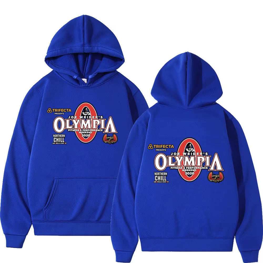 Olympia Gym Fitness Pump Cover Hoodie Men Women High Quality Fashion Hooded Sweatshirts Autumn Winter Casual Oversized Pullovers
