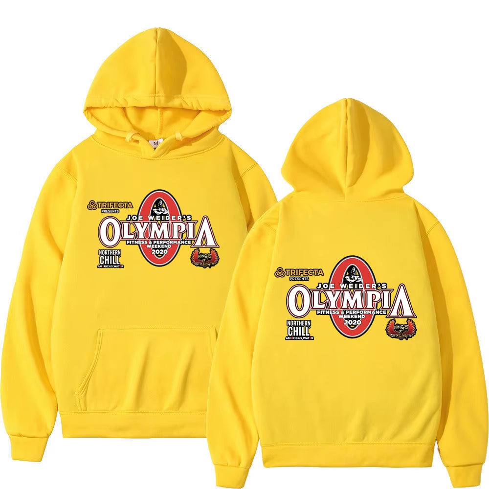 Olympia Gym Fitness Pump Cover Hoodie Men Women High Quality Fashion Hooded Sweatshirts Autumn Winter Casual Oversized Pullovers