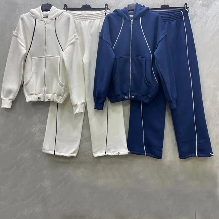 Ensemble Hoodie Casual Sportswear  