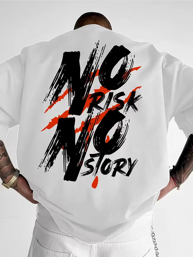 T-Shirt oversize "no risk no story"