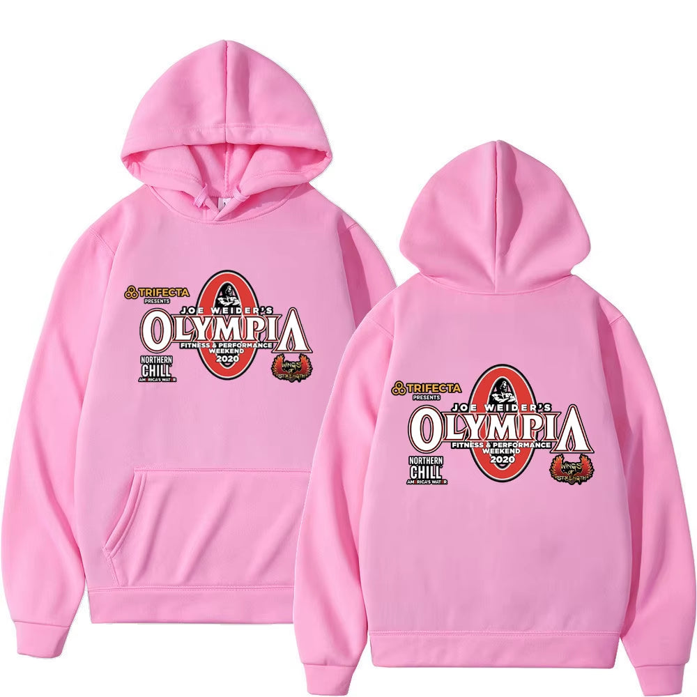 Olympia Gym Fitness Pump Cover Hoodie Men Women High Quality Fashion Hooded Sweatshirts Autumn Winter Casual Oversized Pullovers
